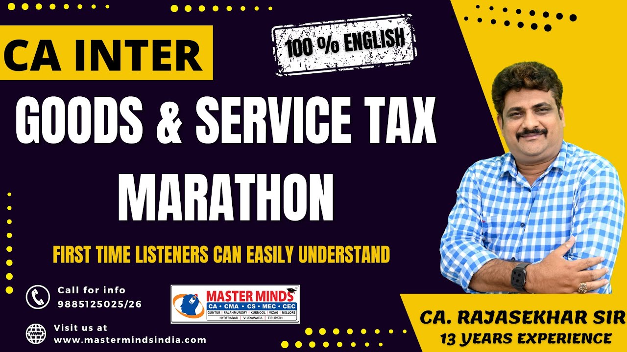 CA Inter | GST | 100% English | Marathon class | Nov 23 Attempt | P1366