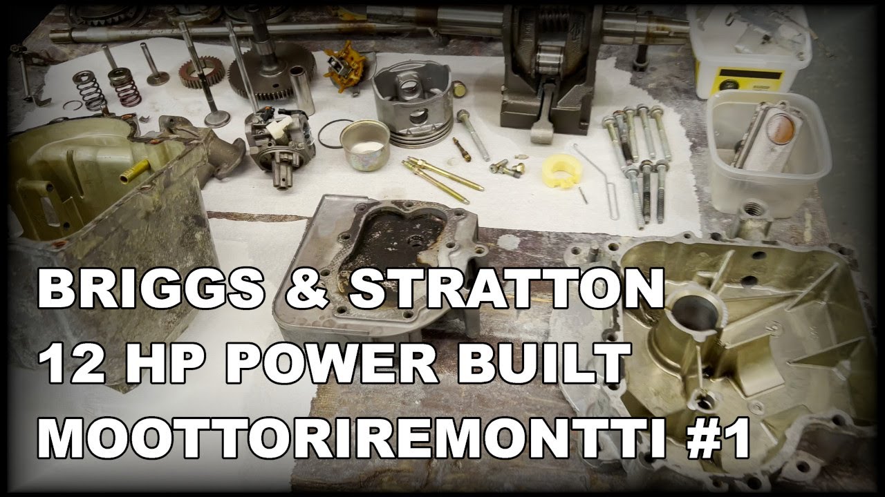 B&S 12 hp lättäpää - moottoriremontti #1