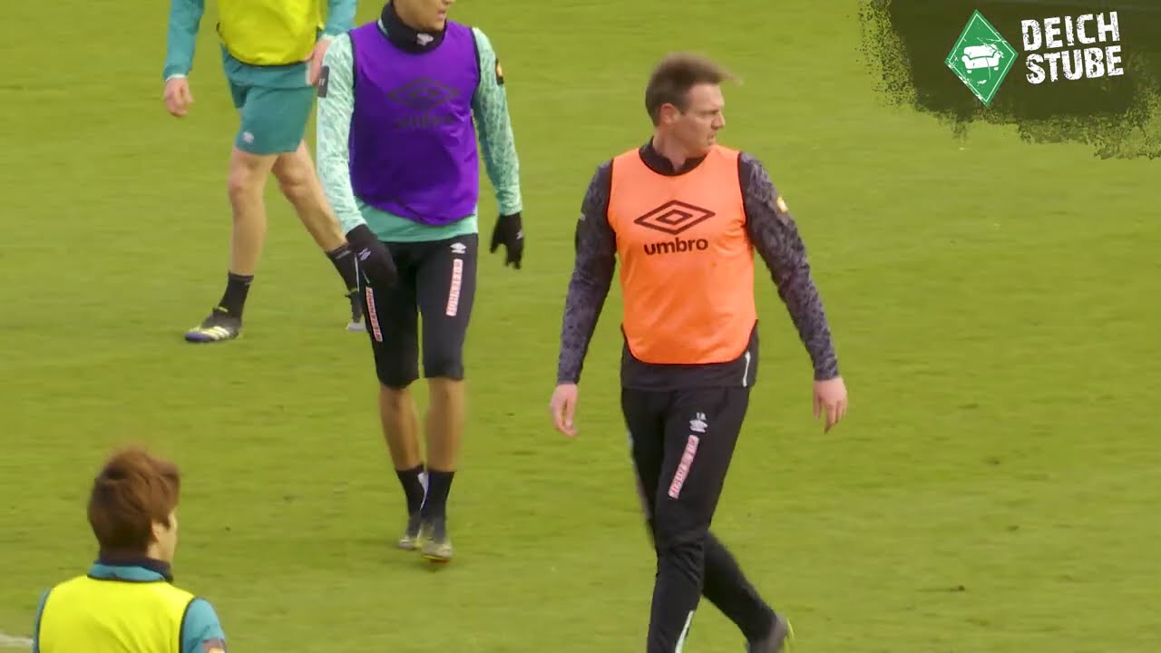 Werder Bremen-Training: Niclas Füllkrug bleibt cool, Co-Trainer Tim Borowski mischt munter mit!