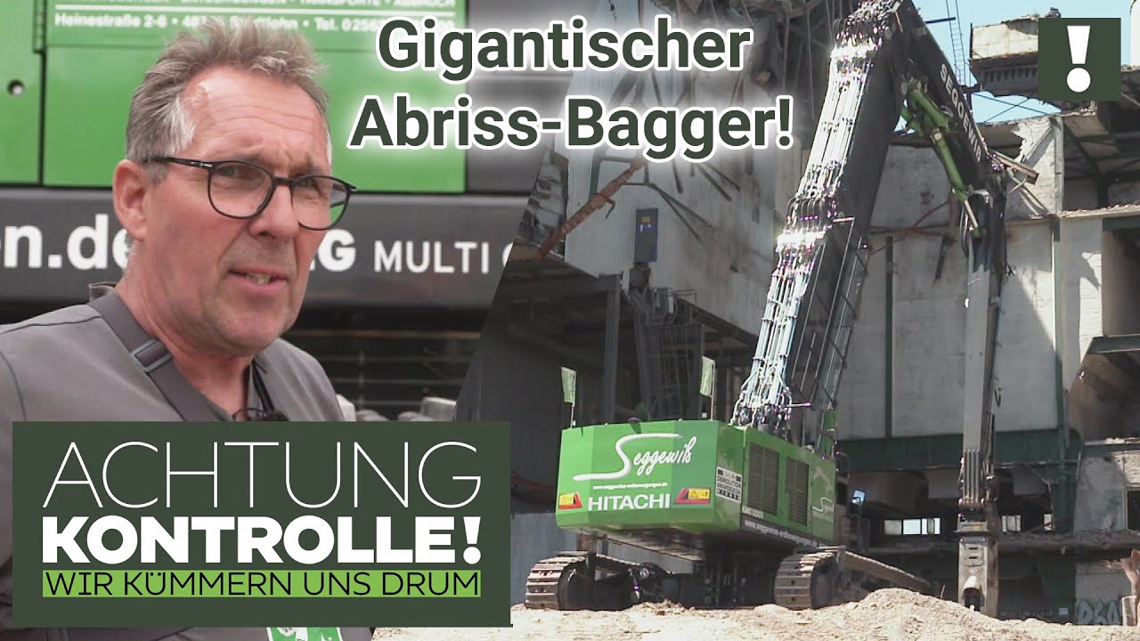 185 Tonnen-Abrissbagger! GIGANTISCHES Gefährt im Einsatz! | Achtung Kontrolle