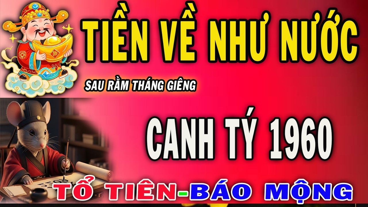 Canh Tý 1960 Thời Đến Cản Không Kịp,Sau Rằm Tháng Giêng,Trời Ban Lộc Lớn tiền về ngập két