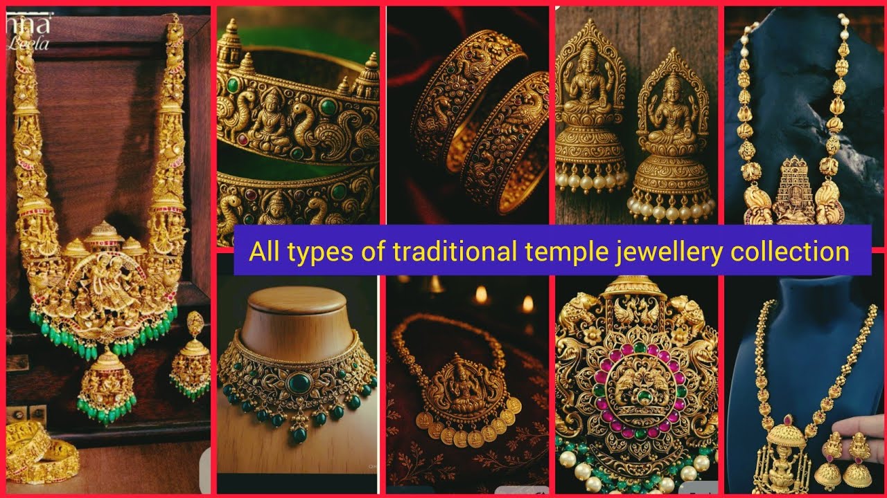 All types of traditional temple jewellery collection 