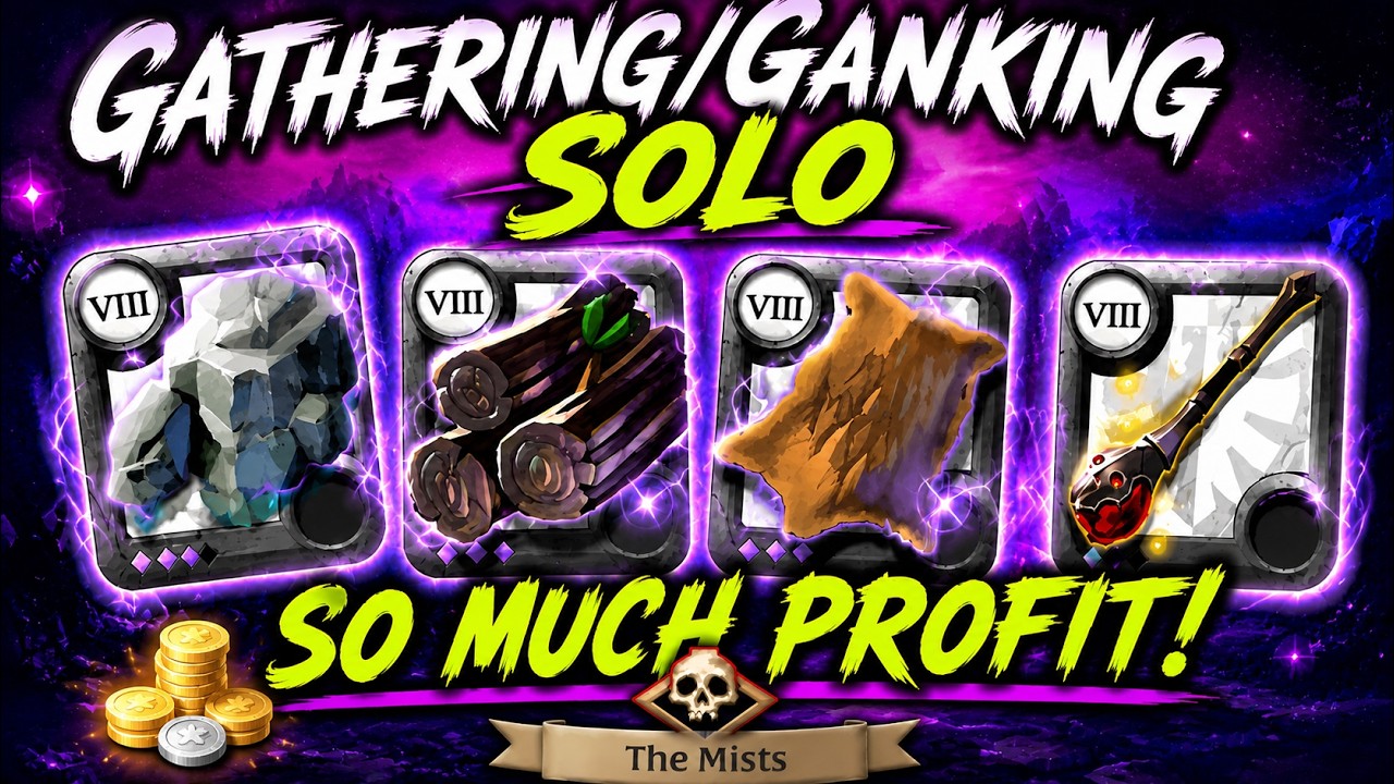Solo Gathering/Ganking ⚔️ Hunting Juicy Gatherers in The Mists | Albion Online | Ep. 3