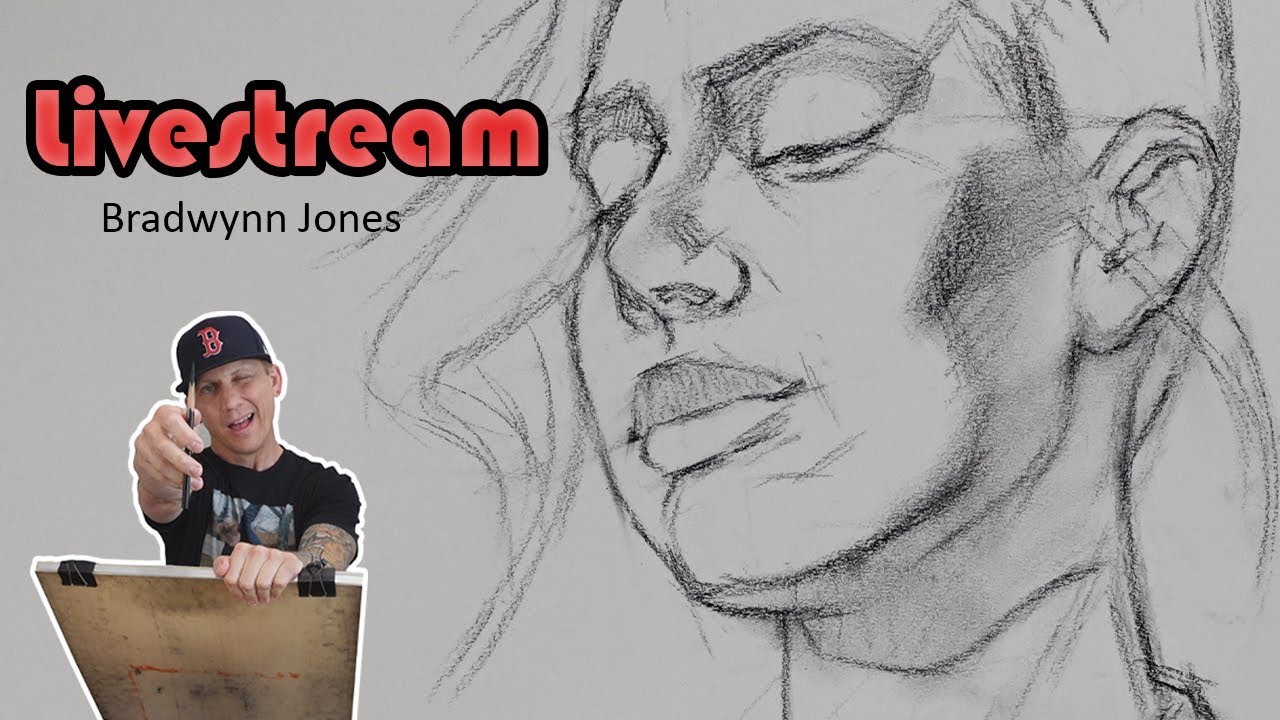Portrait Drawing Part 1 LIVESTREAM #65 Sunday ⏰🐌🖍
