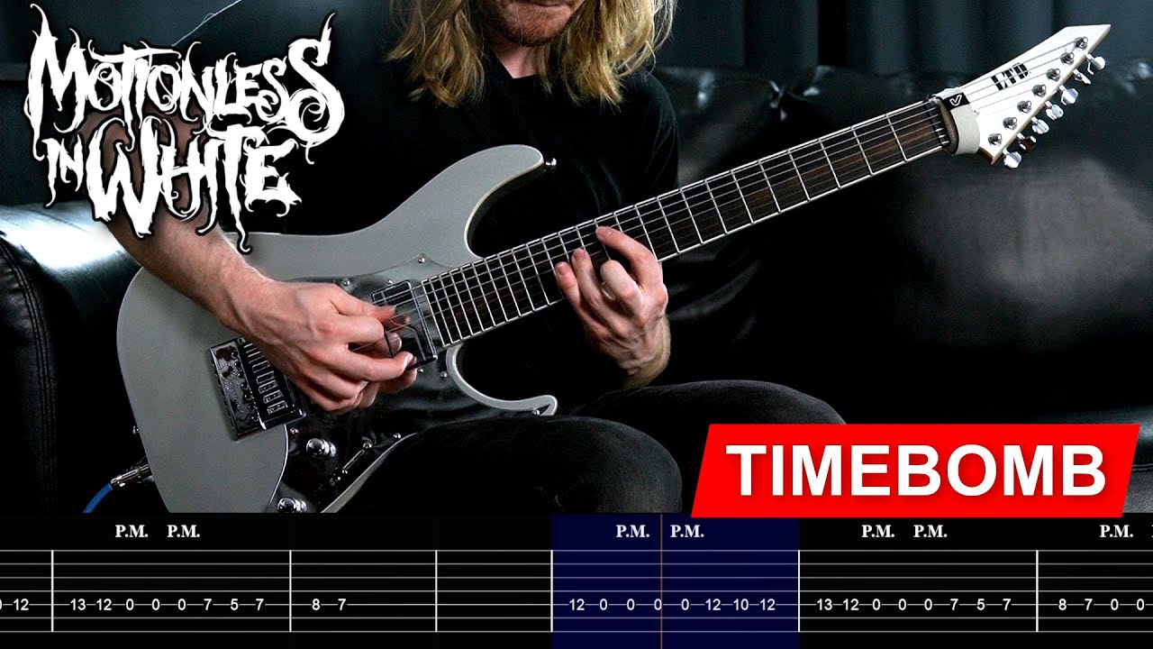 Motionless In White - TIMEBOMB (Guitar Cover + On-Screen Tabs)
