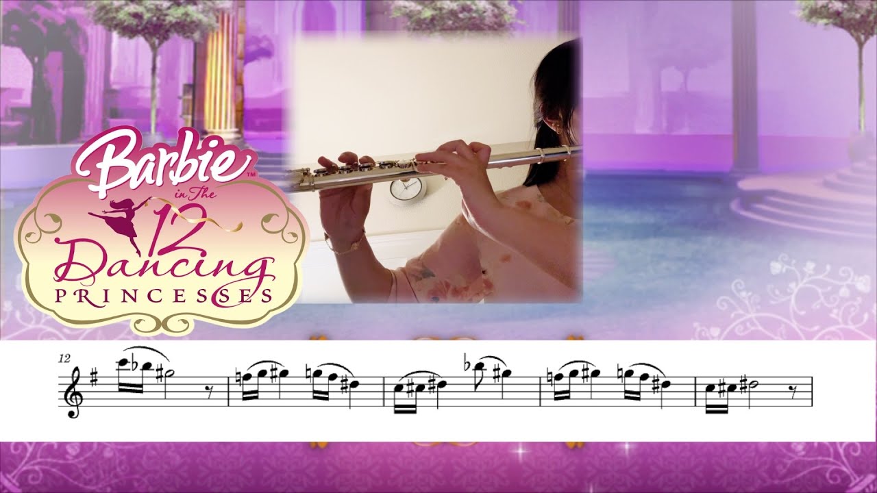 Barbie 12 Dancing Princesses Theme - Flute Cover with sheet music