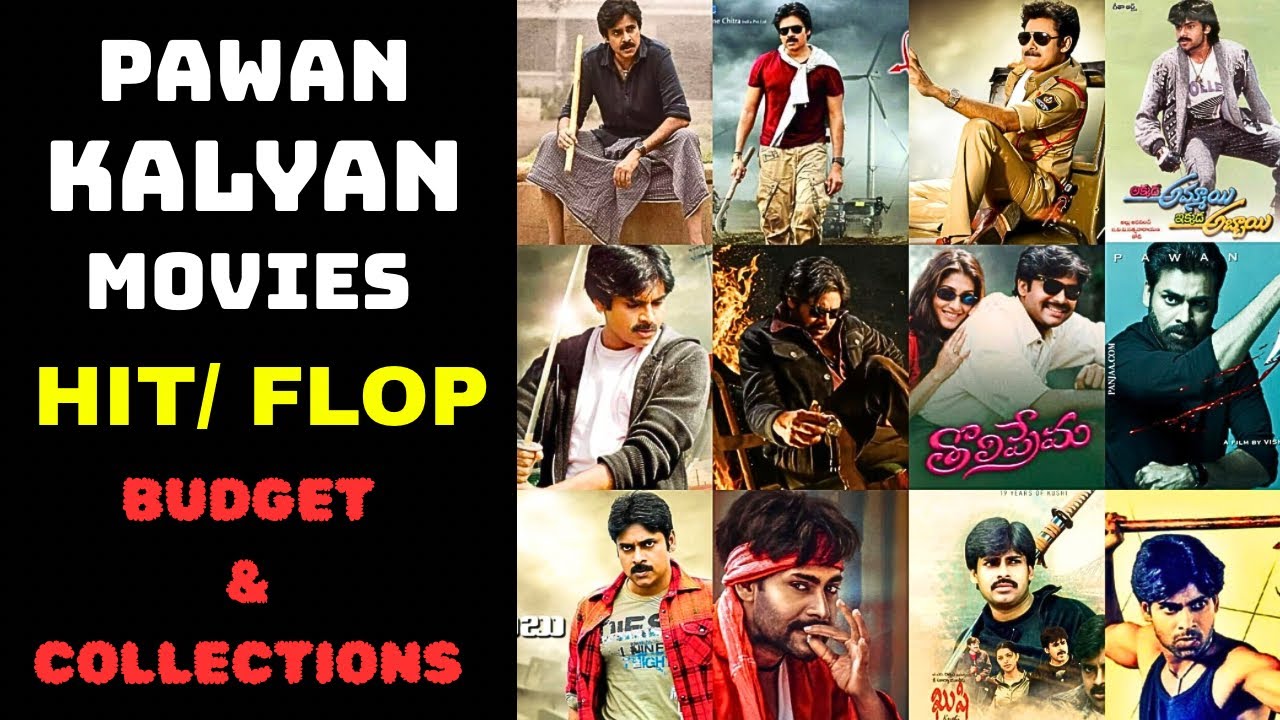 Pawan Kalyan All Movies List | Hits & Flops | Budget, Box Office Collections,Gross & Share Explained