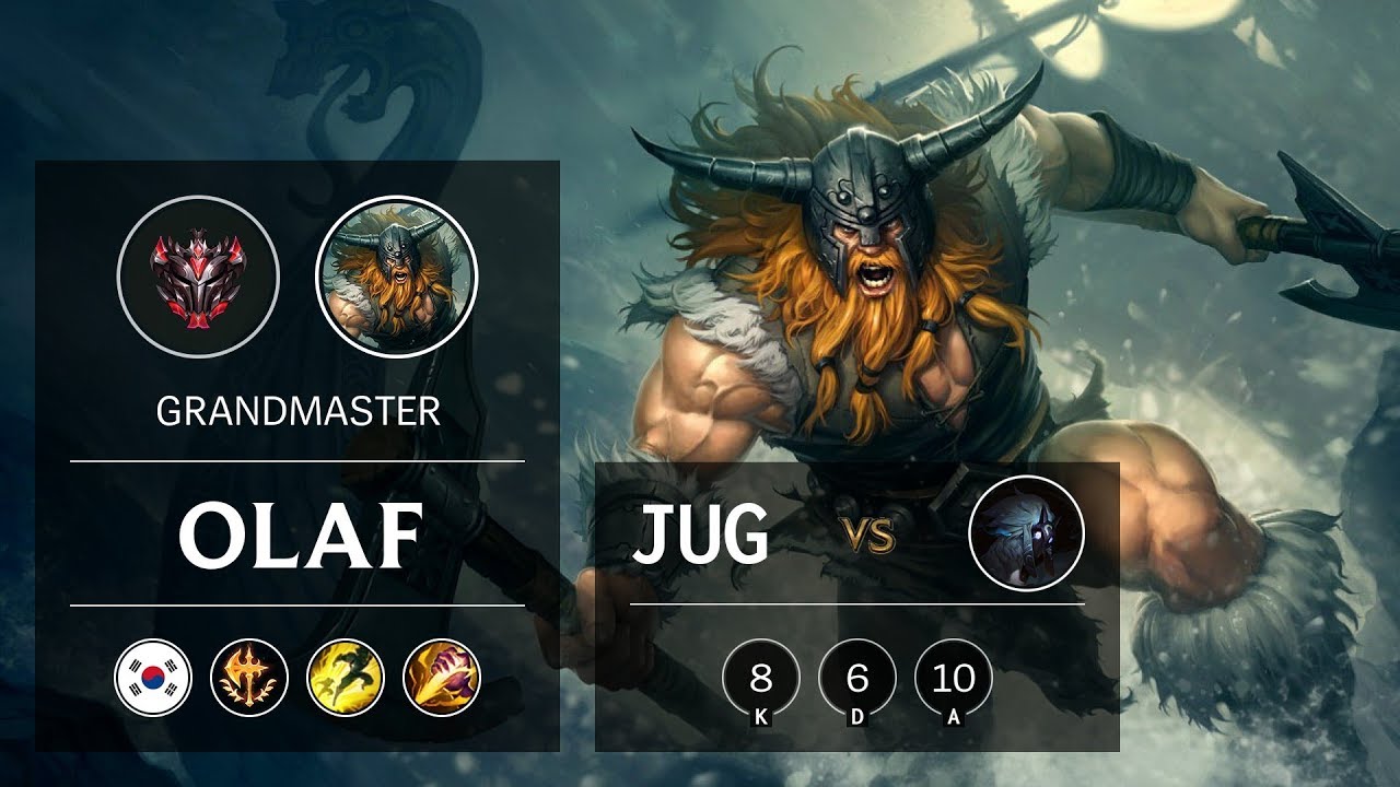 Olaf Jungle vs Kindred - KR Grandmaster Patch 9.23