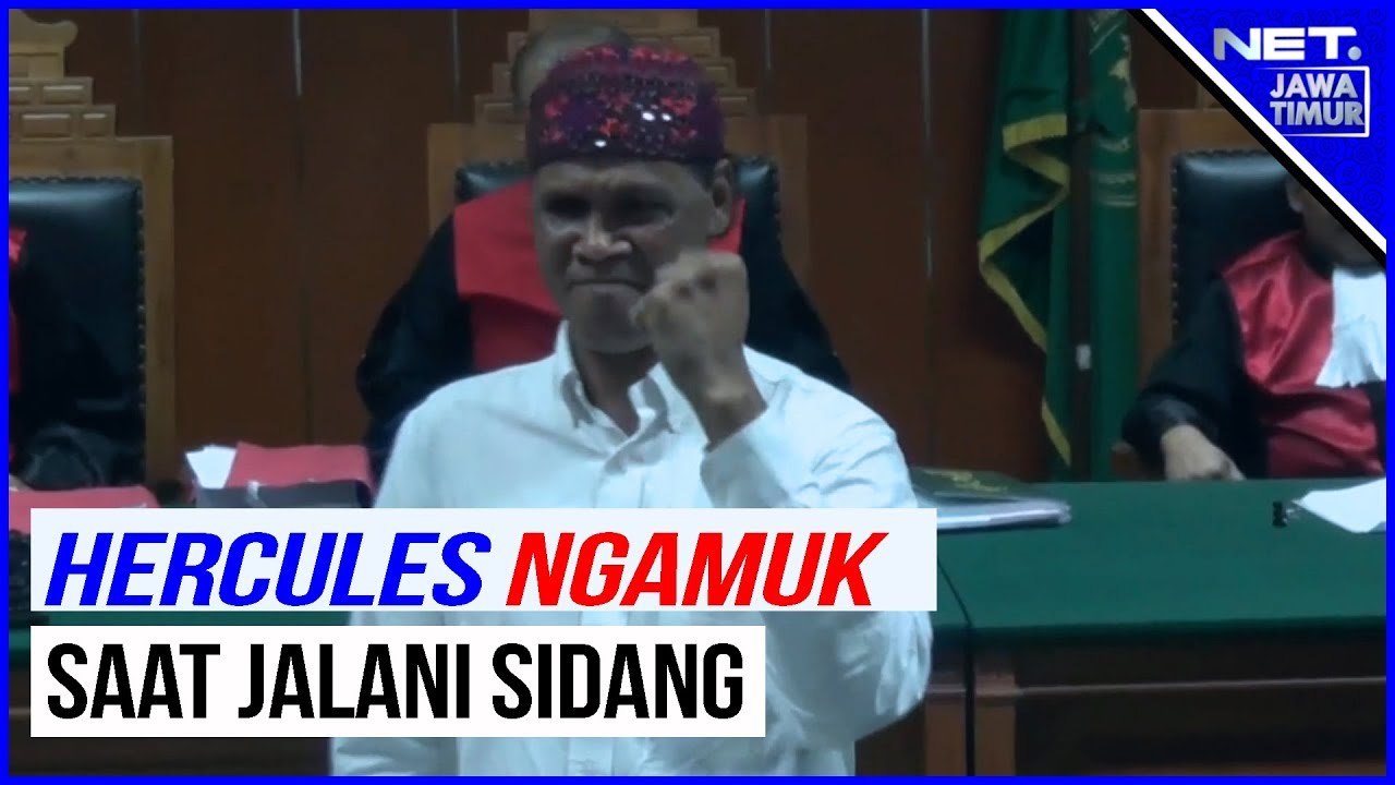 Hercules Ngamuk Saat Sidang Dan Serang Wartawan - NET. JATIM