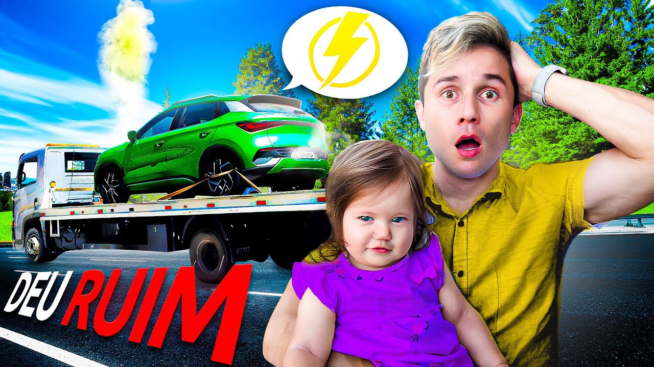 MEU NOVO CARRO ELÉTRICO... DEU RUIM | Família Galactica