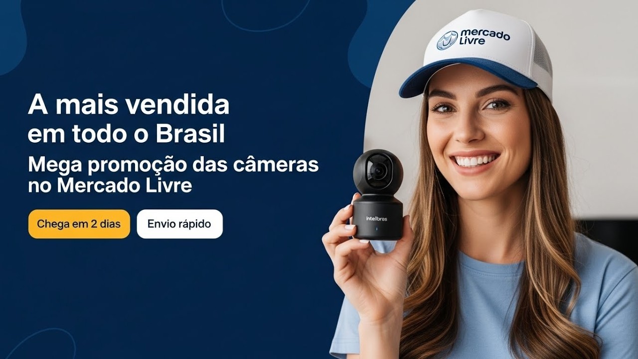 Câmera Inteligente iM3 C Black Intelbras câmera de segurança Wi-Fi Full HD monitoramento residencial
