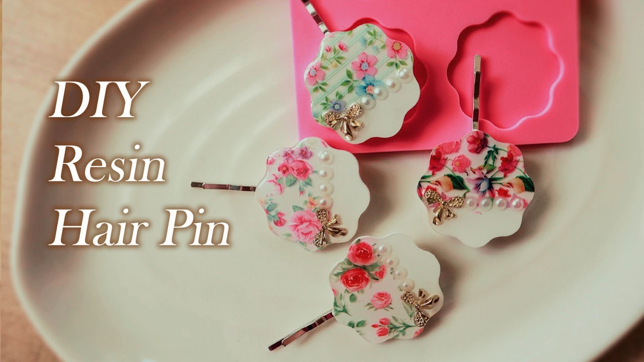 Easy Resin Hair Pin DIY for Beginners | Cute & Quick Resin Crafts! Resin Art Ideas