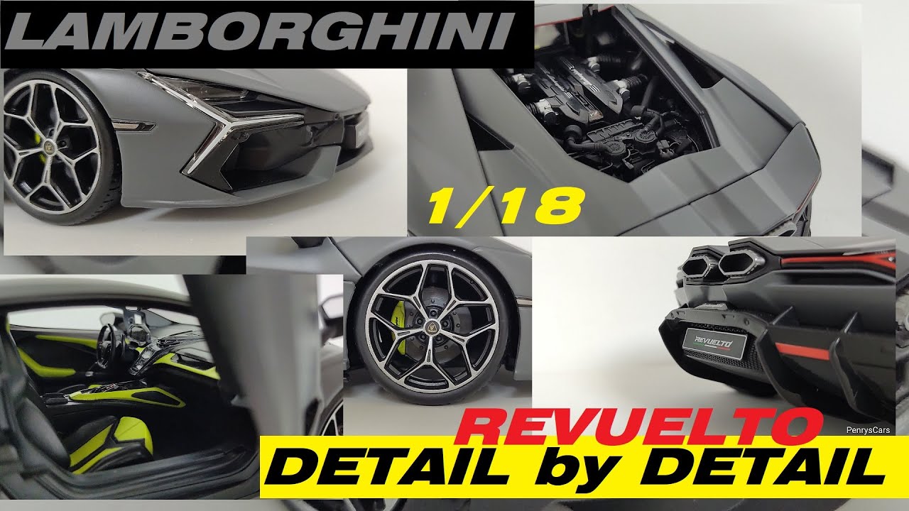 DETAIL by DETAIL Lamborghini REVUELTO 1.18 Scale by Maisto Exclusive Matt Grey CARMODEL