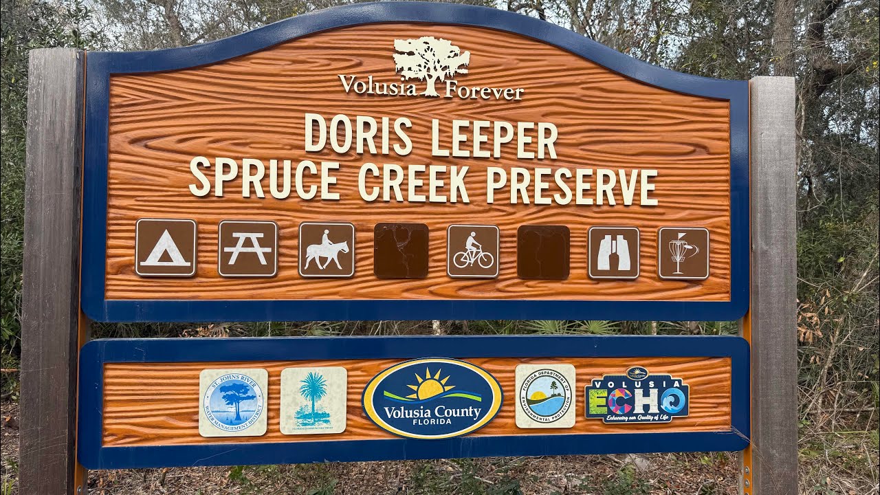 A quiet walk through Doris Leeper Spruce Creek preserve new Smyrna Beach Florida
