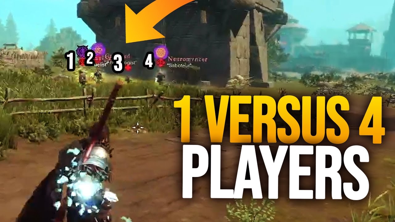 Xaryu's INSANE 1v4 when taking a Fort SOLO in New World!