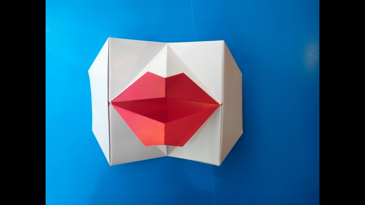 👄Говорящие губы оригами 💄 (Young-soon Lee), Talking lips of origami.