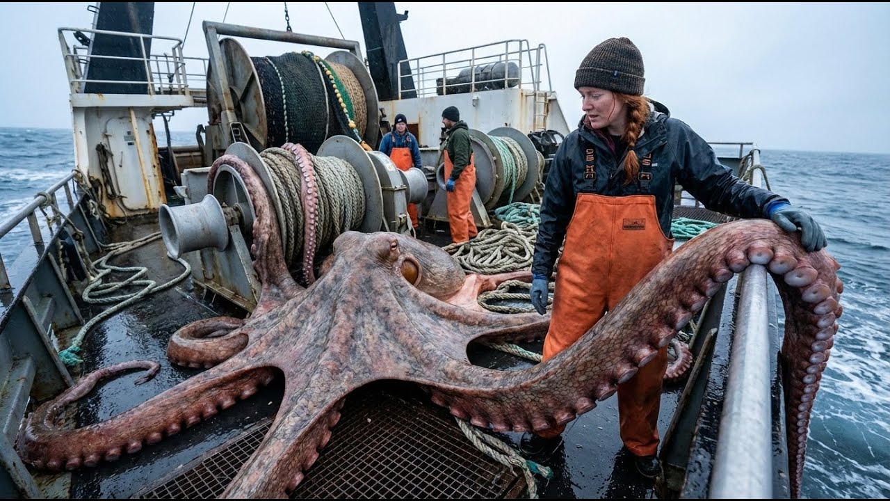 Inside the Largest Octopus Processing Operation – 8,000 Pounds From the Sea