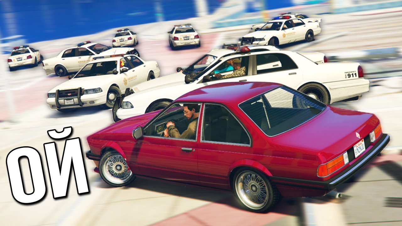 GTA 5 COPS & ROBBERS - Угнали новую BMW и собрали 15 копов на хвосте!
