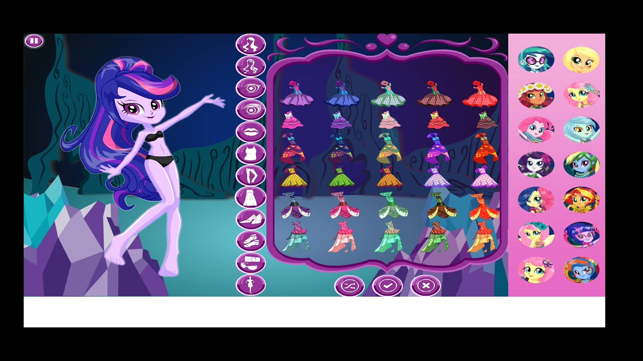 legend of everfree twilight sparkle dress up game