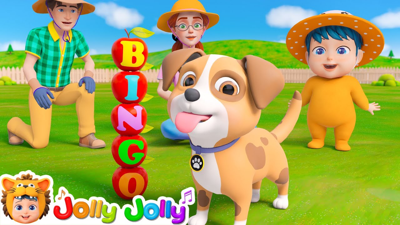 LIVE🔴Bingo (Apples B-I-N-G-O Version) | Learn Alphabets | Jolly Jolly - Animals - Best Kids Songs!