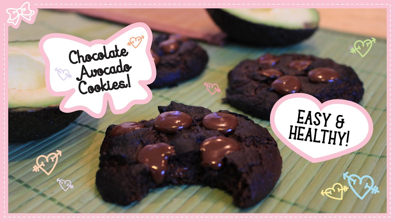 Healthy Dark Chocolate Avocado Cookies! Super Easy & Bakes in 10 minutes!
