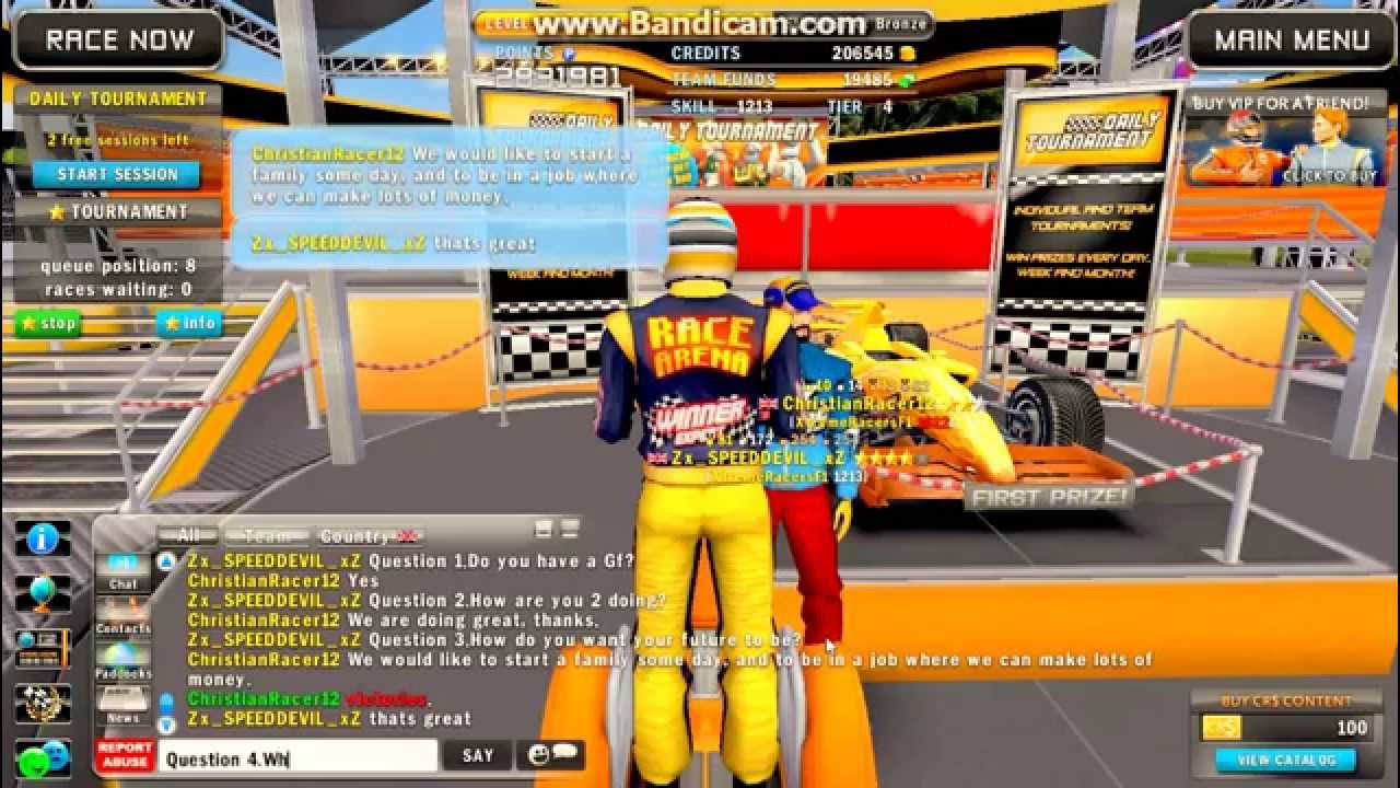 Questioner with christianracer