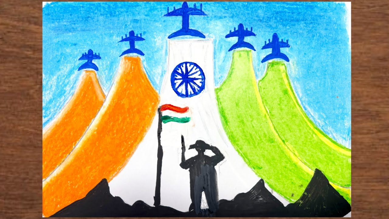 How to draw Republic drawing easy | Independence day painting 