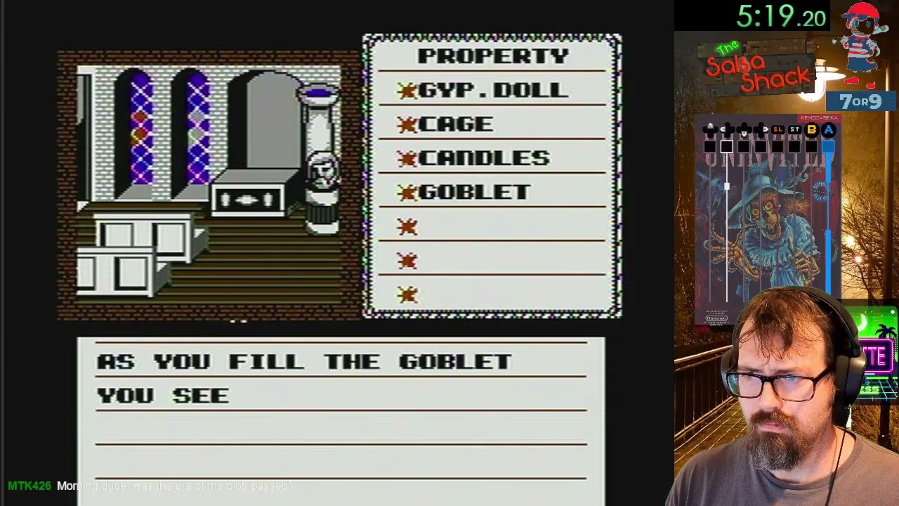 Uninvited speedrun PB 13:43ish on NES original hardware
