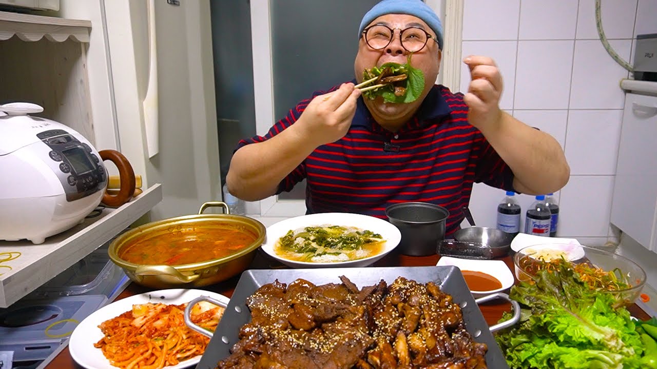 이제는 돼지갈비가 밀키트로 나오네?│김준호의 대단한갈비 돼지양념구이 먹방 Grilled Marinated Pork  Mukbang Eatingshow