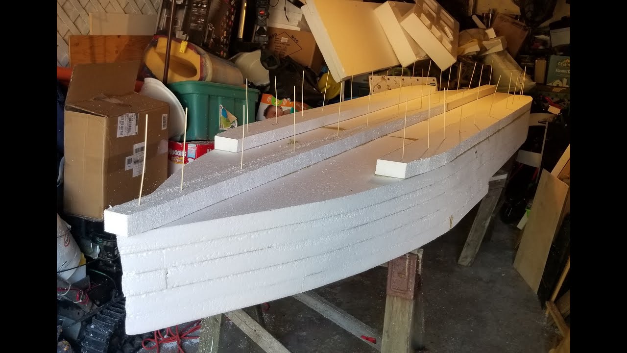 Homemade DIY 12ft Styrofoam fishing Kayak ep3