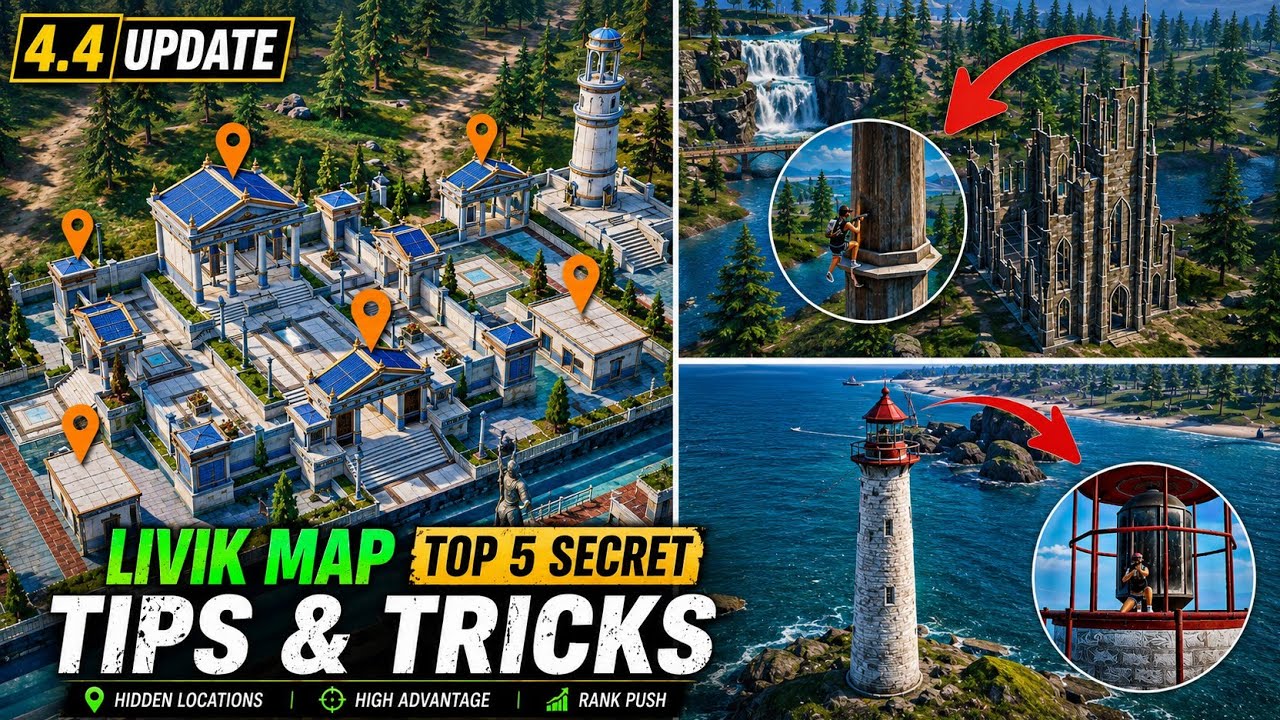 BGMI 4.4 Update Livik Map Top 5 Secret Tips And Tricks for Aggressive Gameplay | Livik Map Rank Push