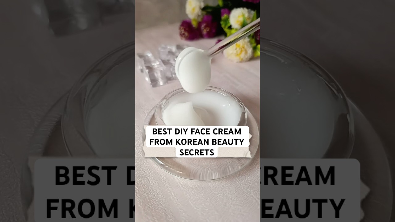 DIY KOREAN RICE CREAM FOR GLOWING SKIN. #koreanskincare #ricecream #glassskin