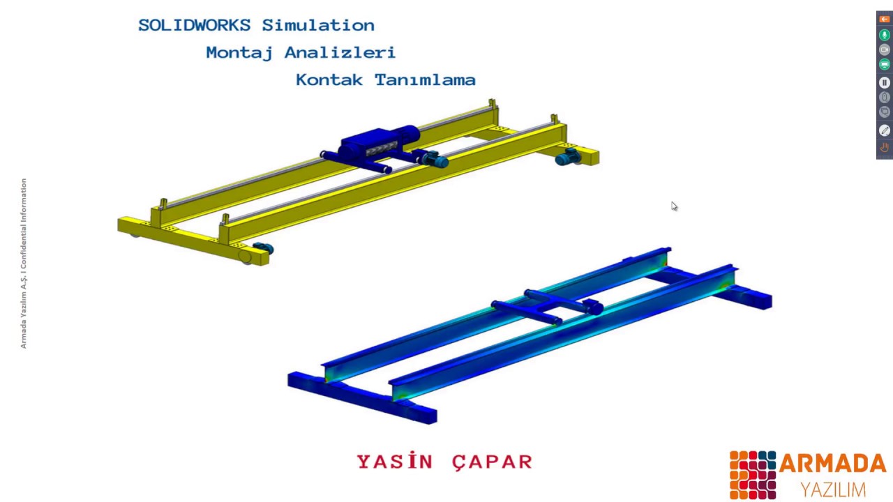 SolidWorks Simulation ile Montaj Analizlerinde Kontak Tanımlama - Webinar