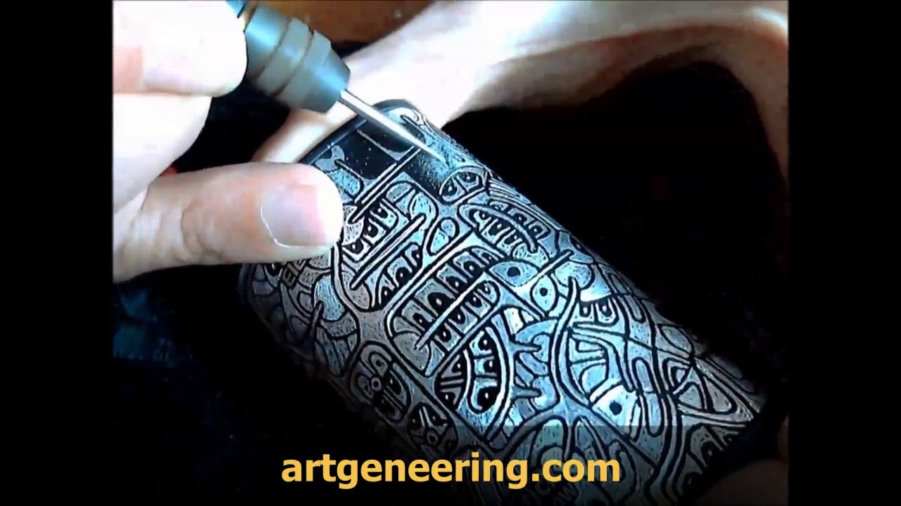 DIY Engraving a Box Mod by hand 1