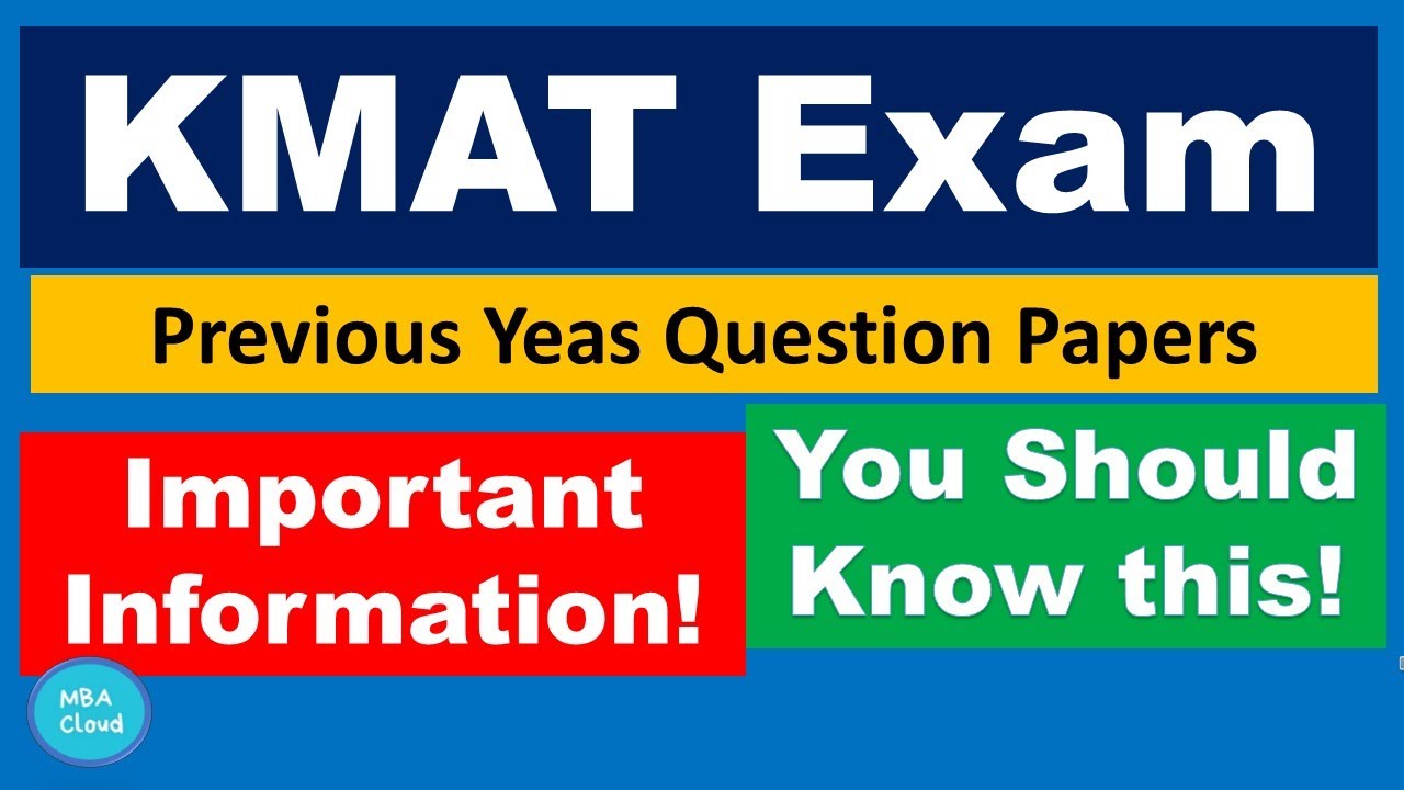KMAT Exam| Answer Key |Imp Info