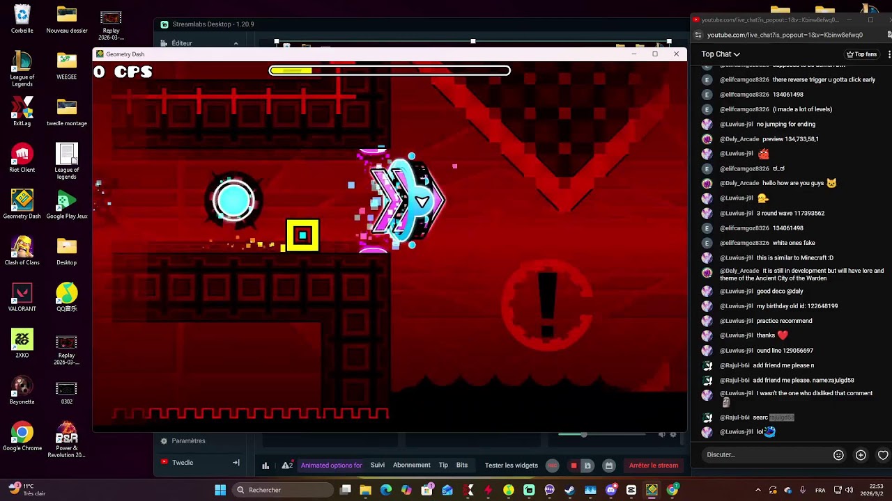 REQ OPEN - SECOND EVER GEOMETRY DASH STREAM (for fun)