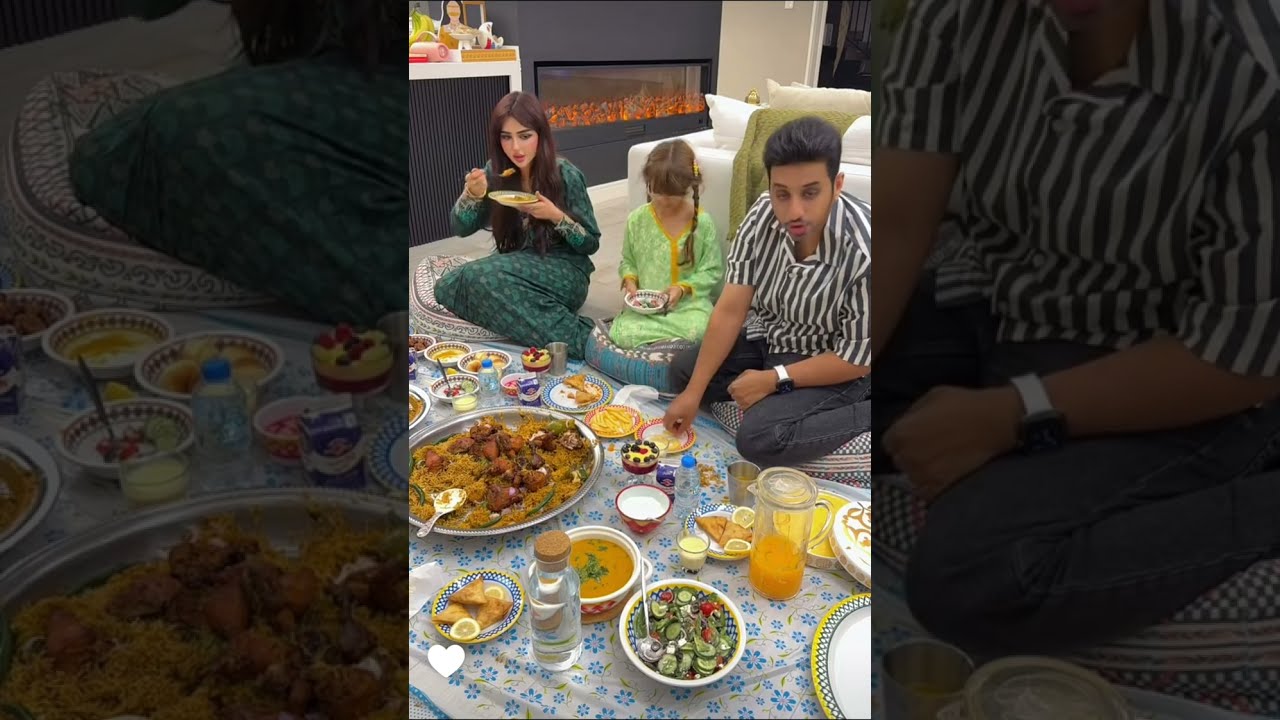 وأخيرا فرحة اميره وعبد الرحمن اكلنا الحلويات بعد فطور رمضان 😍 اجواء رمضانية بتشهي 😋 عائلة ميرو 