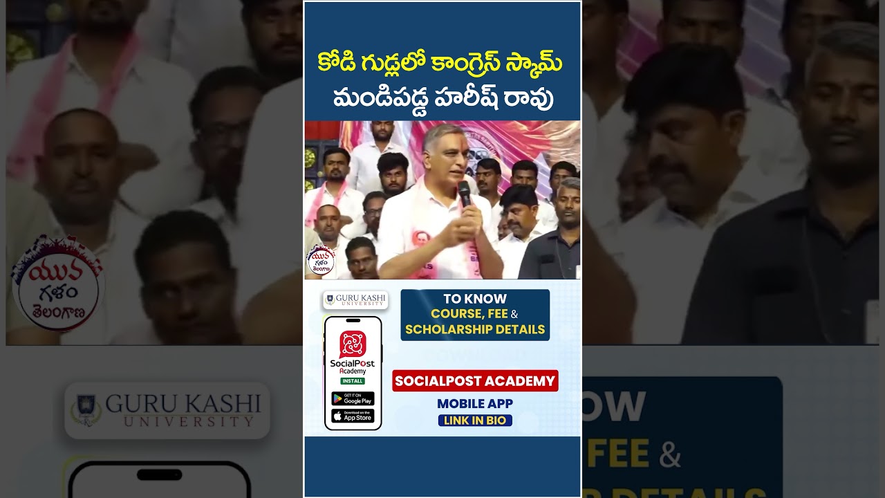 Harish Rao Fires on Congress Leaders | #revanthreddy #congressgovt #yuvagalam #shorts #ytshorts