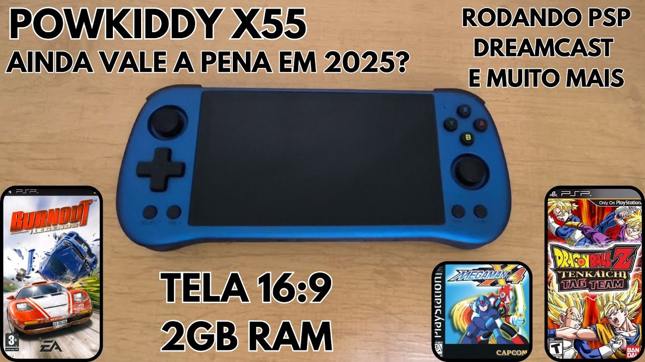 Powkiddy X55: Primeiras Impressões. Ainda Vale a pena em 2025? Testando PSP, Dreamcast e outros