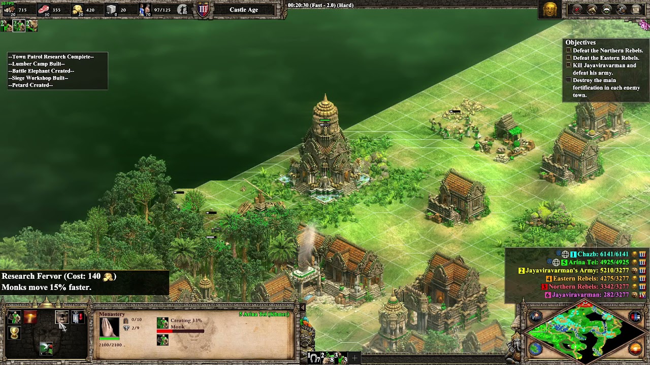 AoE2:DE Coop - Suryavarman I 2: Quelling the Rebelion (Hard) (w/ Chazb)