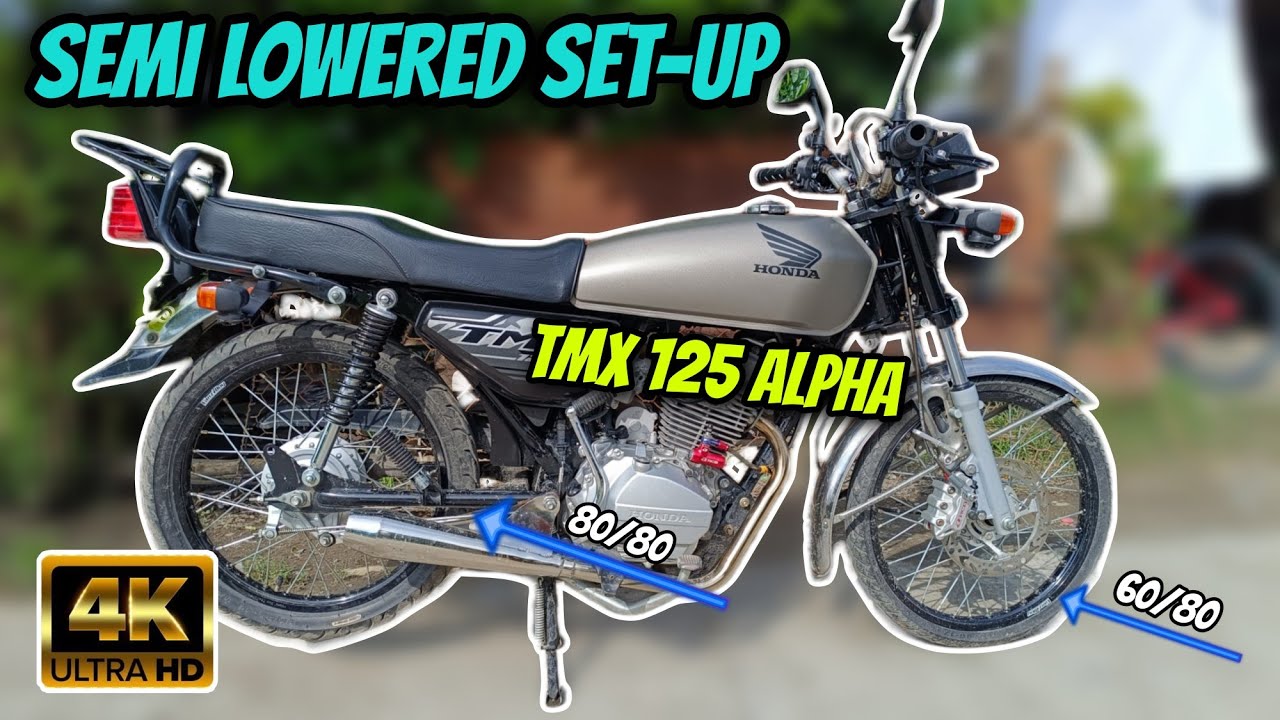 TMX 125 ALPHA SETUP - SEMI LOWERED PARA MAGANDA ANG TAYO - CITY DRIVE AND LONG RIDE 💯