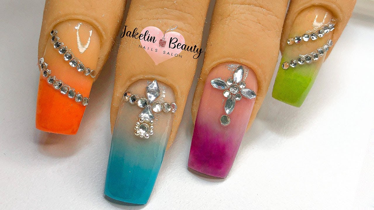 UÑAS BABY BOOMER CON ACRÍLICOS DE COLOR/Aprende con JakelinBeautyNails 😍💅