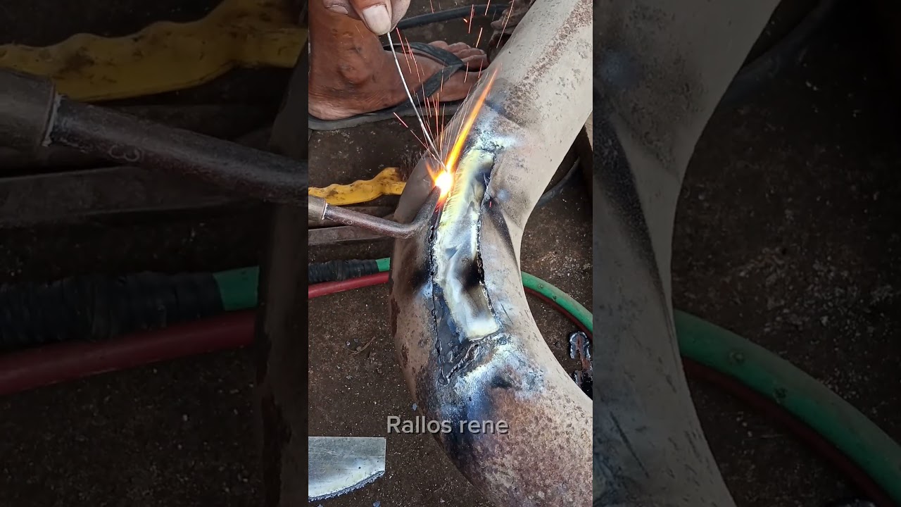 how to replace rusty exhaust.#gasweld #weldingtecnhic #repair