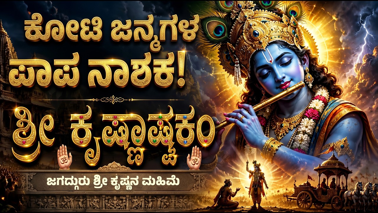 🔥 ಕೋಟಿ ಜನ್ಮಗಳ ಪಾಪ ನಾಶಕ ಶ್ರೀ ಕೃಷ್ಣಾಷ್ಟಕಂ 🙏 | ಜಗದ್ಗುರು ಶ್ರೀಕೃಷ್ಣನ ದಿವ್ಯ ಸ್ತೋತ್ರ | ANANTHA VISHWA