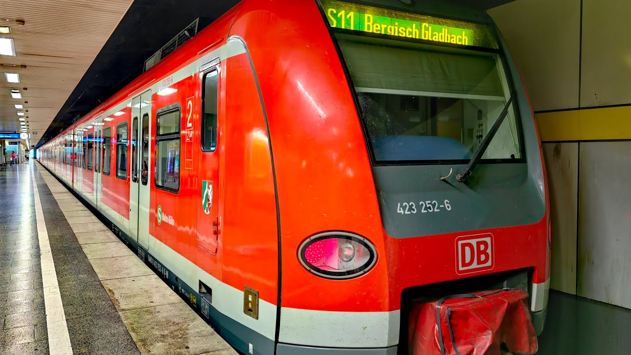 S-Bahn Köln Mitfahrt von Düsseldorf Flughafen Terminal bis Köln Hbf im Br. 423 IGBT auf der S11