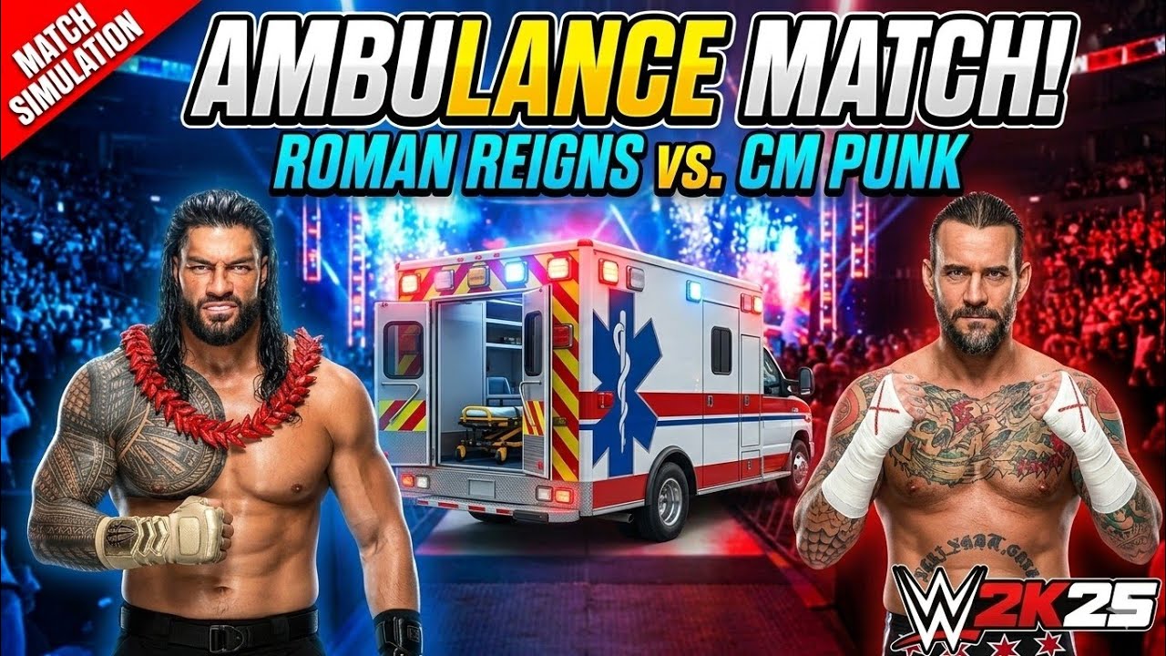 WWE 2K25 Roman Reigns Vs Cm Punk Match 