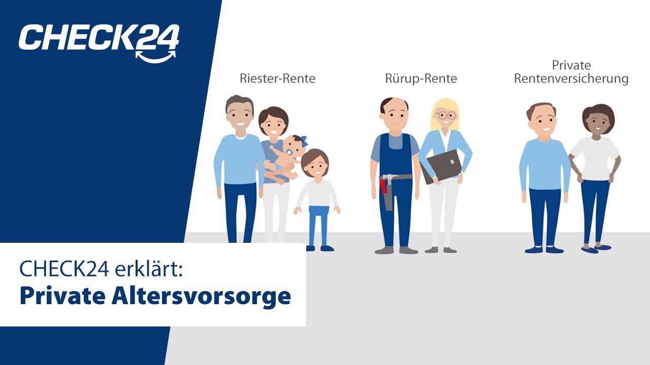 Private Altersvorsorge: Riester, R&uuml;rup oder Rentenversicherung? | CHECK24