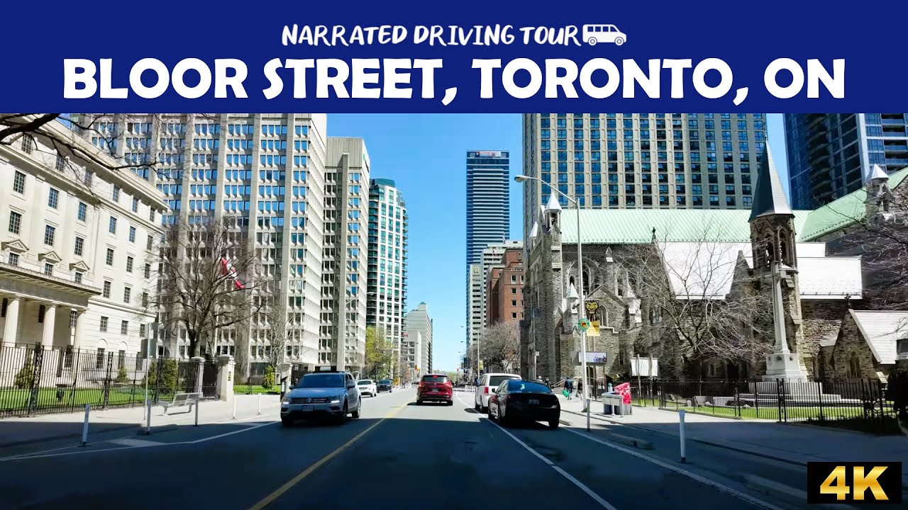 🌆 Toronto, Ontario - Bloor Street  🚗 🇨🇦 4K Drive