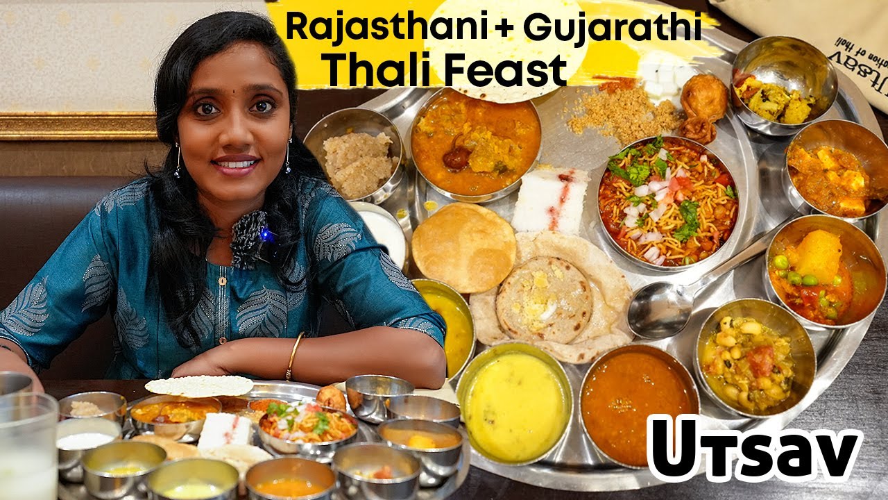 Rajasthani + Gujarati Combo food Feast உத்சவ் - செலிபிரேசன் ஆப் தாலி I Tastee with Kiruthiga