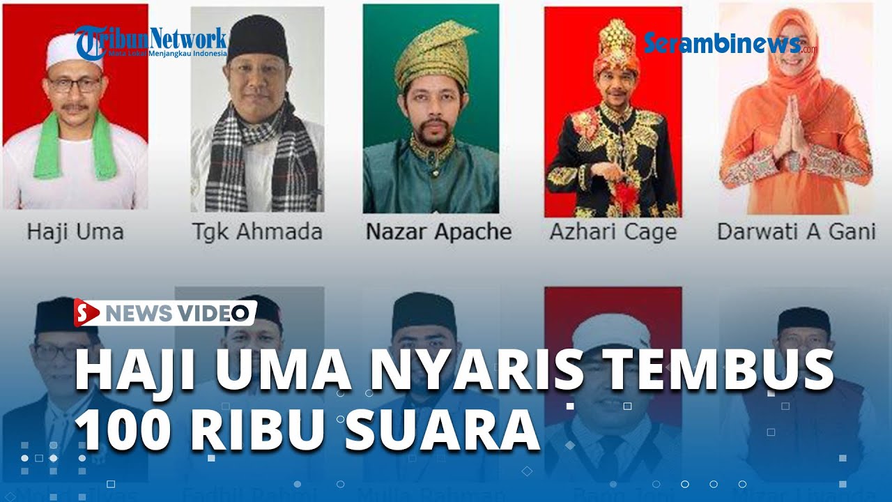Haji Uma Nyaris Tembus 100 Ribu Suara, Tgk Ahmada dan Darwati Bersaing Ketat, Bang Joni Melejit